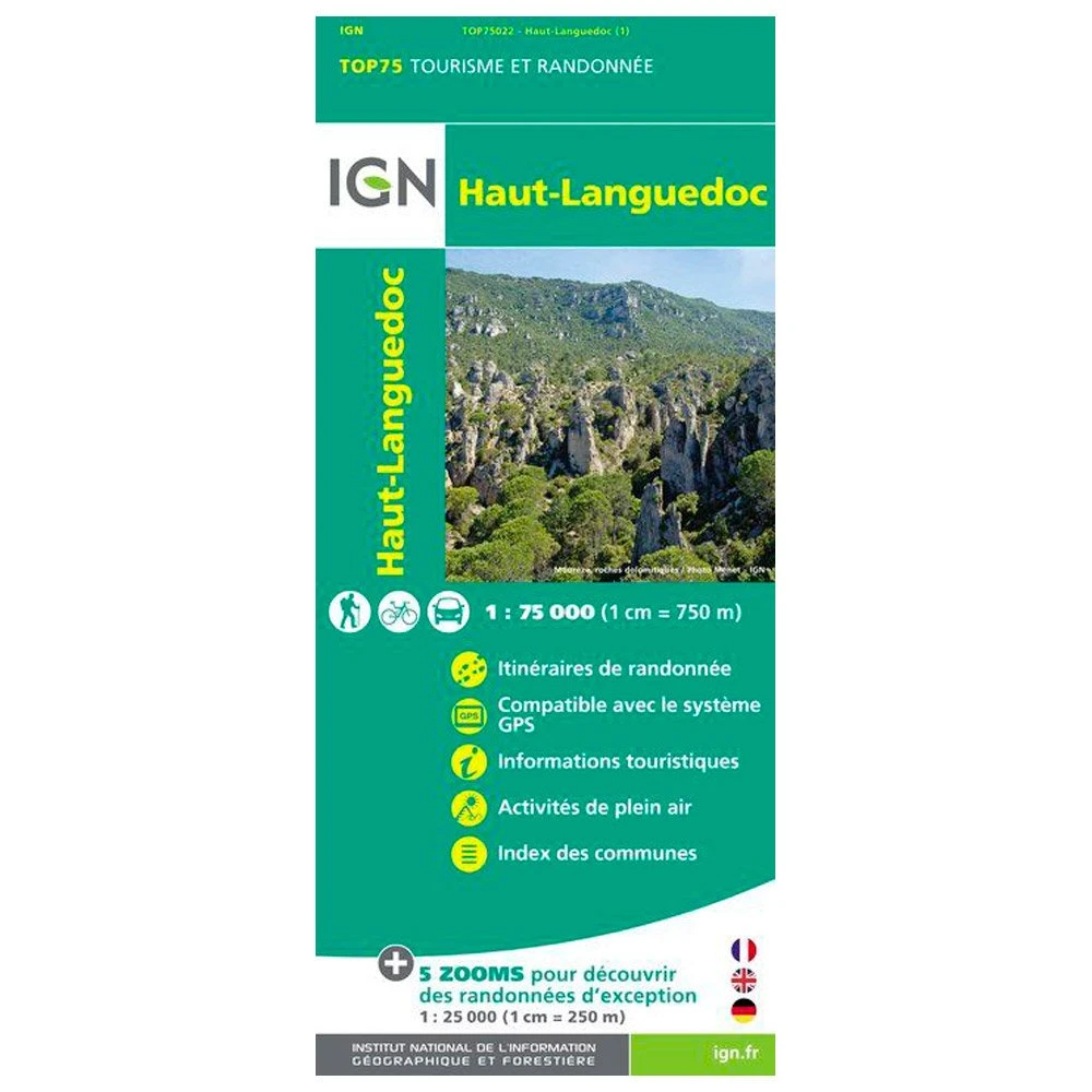 Carte IGN Haut-Languedoc
