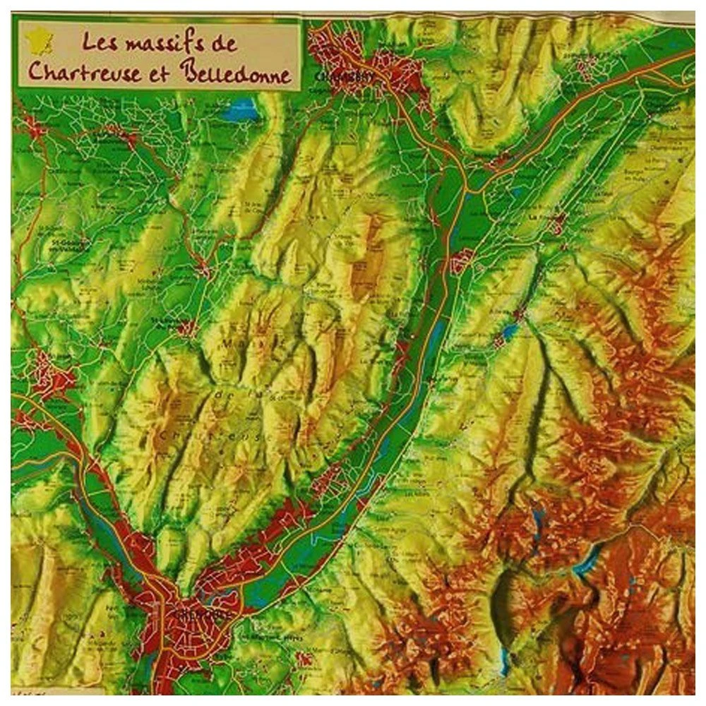 Carte 3D Geo Relief Le Massifs De La Chartreuse Et Belledonne – Image 2