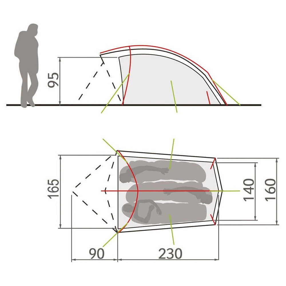 Tente Vaude Taurus 3P Mossy Green – Image 2