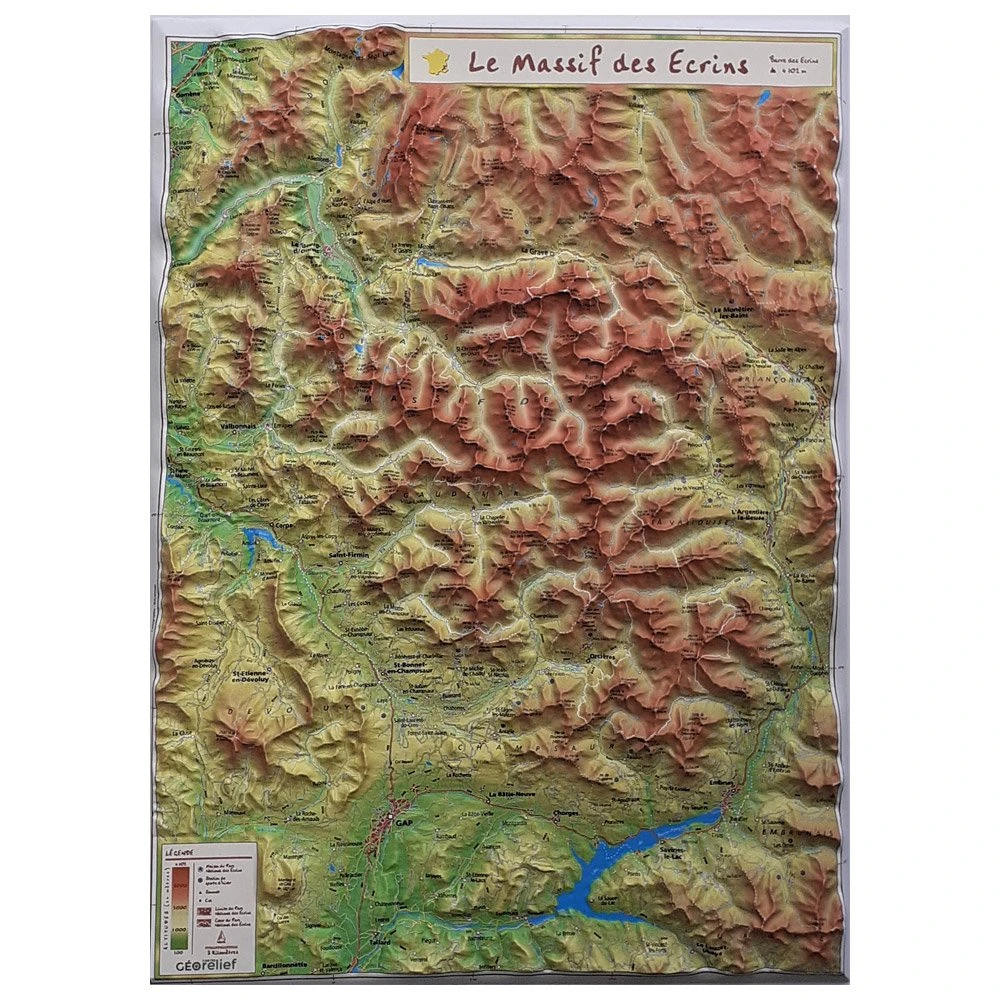 Carte 3D Geo Relief Le Massif Des Ecrins