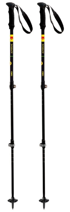 Bâton TSL Country Alu 3 Light Auvergne 63-135Cm Black Yellow