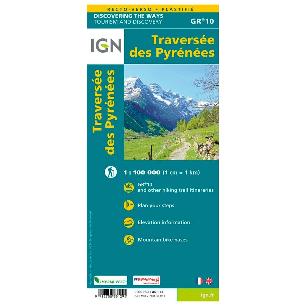 Carte IGN La Traversée Des Pyrénées GR10 – Image 2