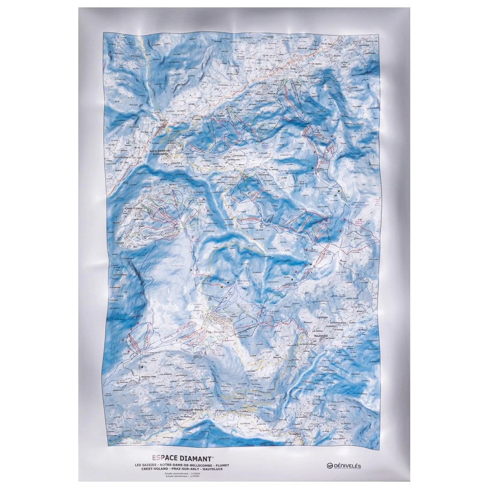 Carte 3D Deniveles Domaine Espace Diamant Les Saisies